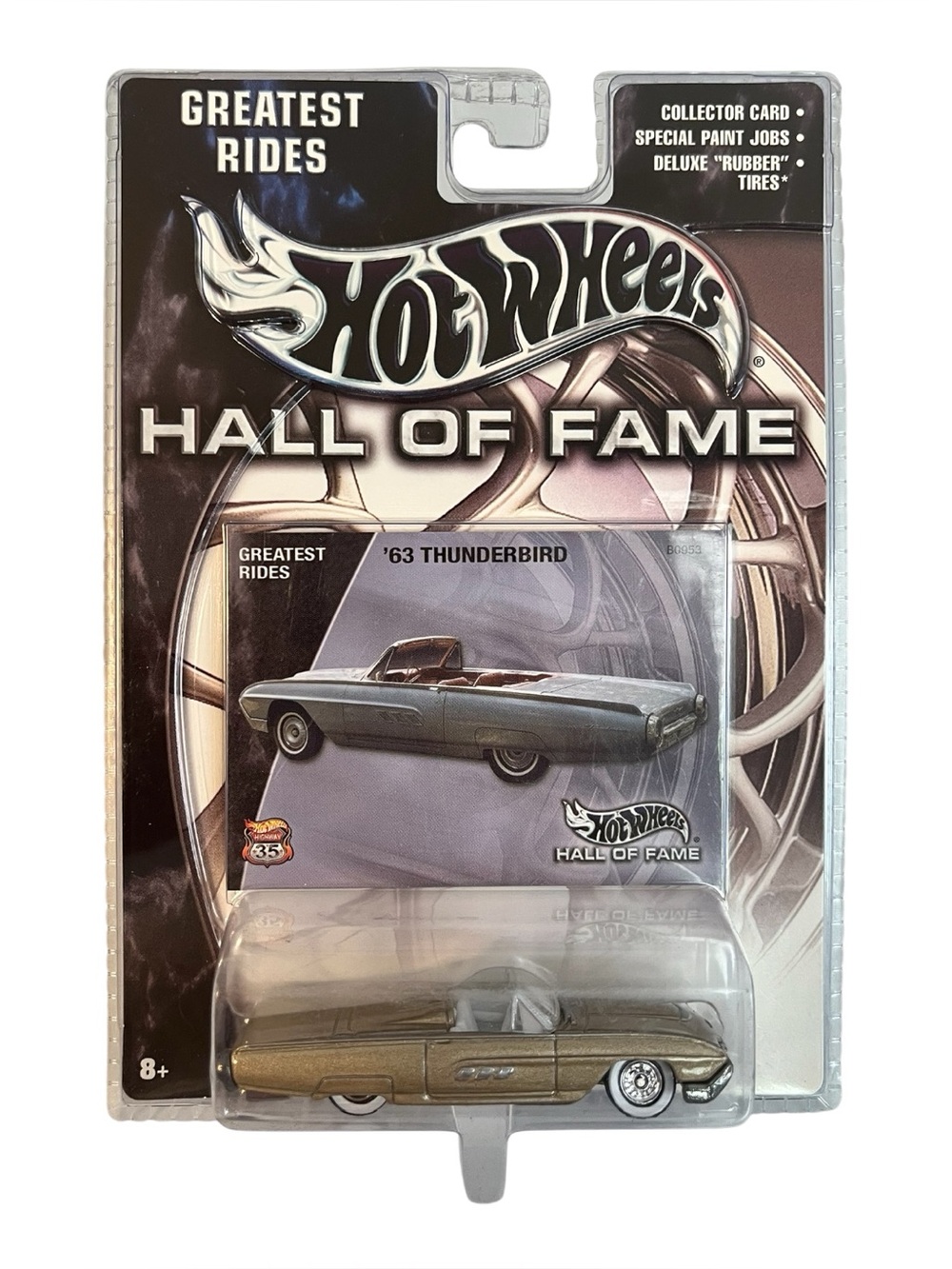 Hot Wheels Hall of Fame '63 Thunderbird - Gold Die-Cast Toy Car